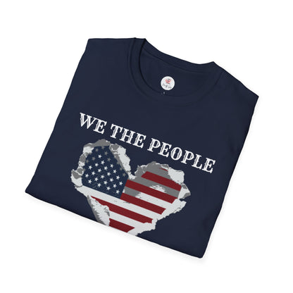 We The People T-Shirt — American Flag Heart, 250 Years of Freedom Patriotic Tee