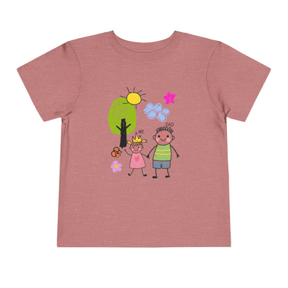 Toddler Tee — Cute Hand-Drawn 'Me & Dad' Family Shirt for Kids