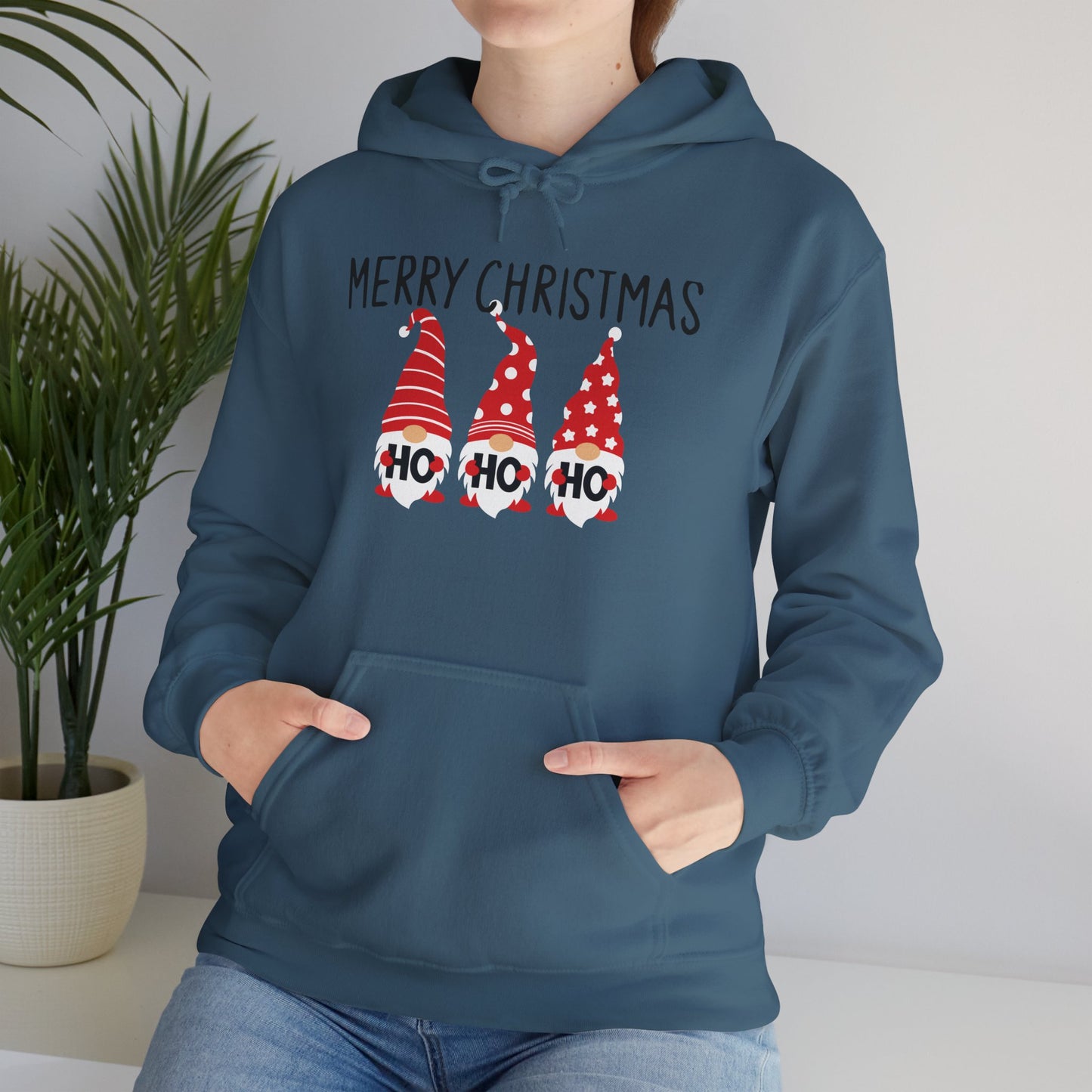 Christmas Gnome Hoodie — Merry Christmas Ho Ho Ho Holiday Sweatshirt
