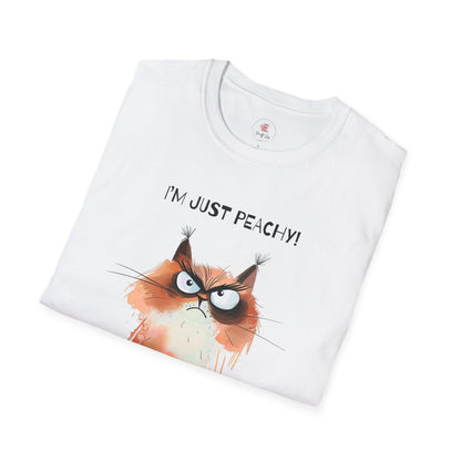Grumpy Cat Tee – "I'm Just Peachy!" Funny Cat T-Shirt