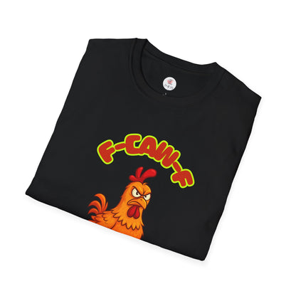 Rooster Funny Illustration T-Shirt — F-CAW-F Graphic Tee