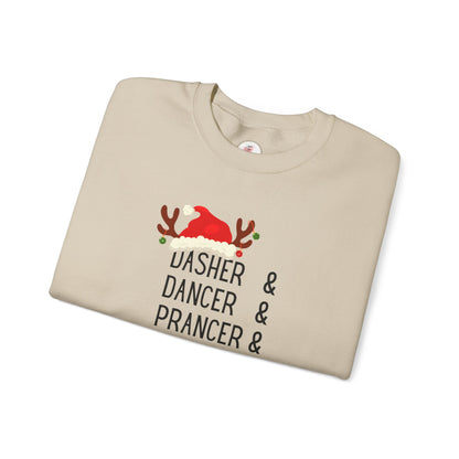 Holiday Reindeer ‘Dasher & Dancer & Prancer & Bourbon & Bourbon & Bourbon’ Christmas Sweatshirt