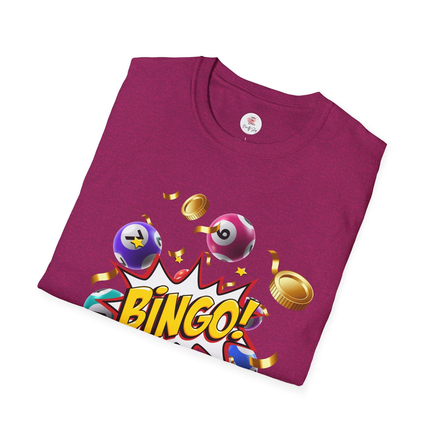 Bingo Balls Graphic T-Shirt — "BINGO!" Colorful Game Night Tee