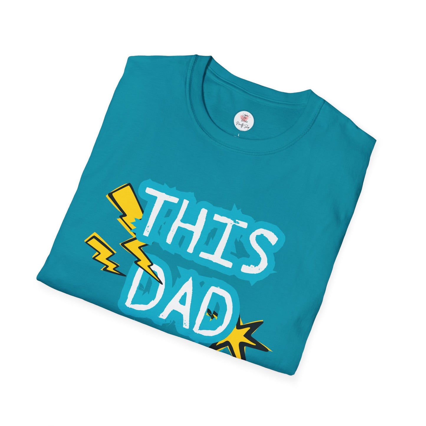 This Dad Rocks T-Shirt — Fun Retro Lightning Father’s Day Tee