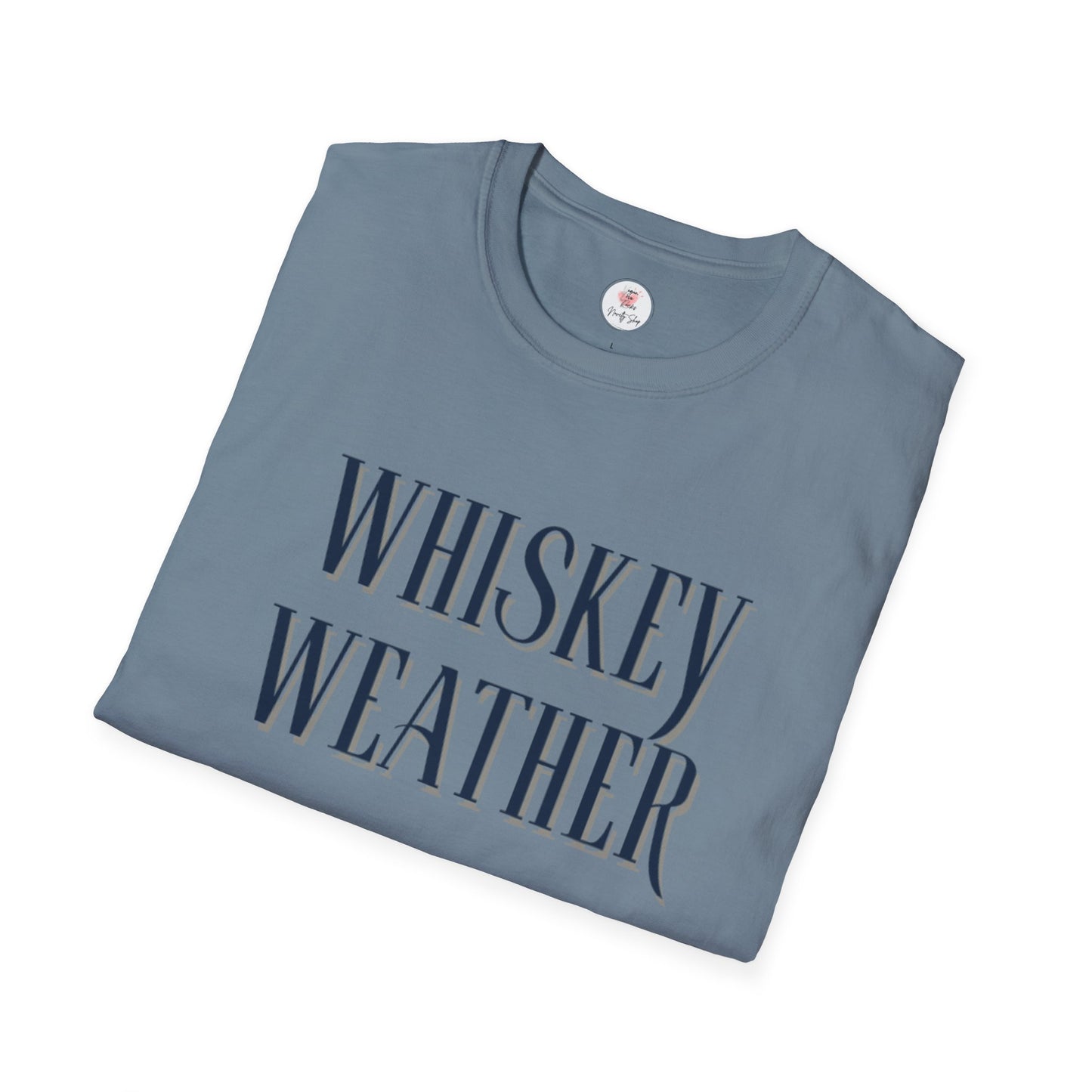 Whiskey Weather T-Shirt – Vintage Script Fall Drinking Tee