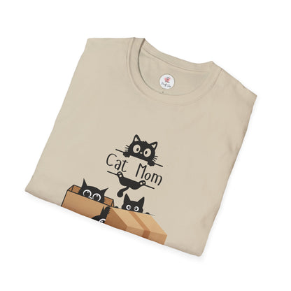 Cat Mom T-Shirt — Cute Black Cats in Boxes Tee
