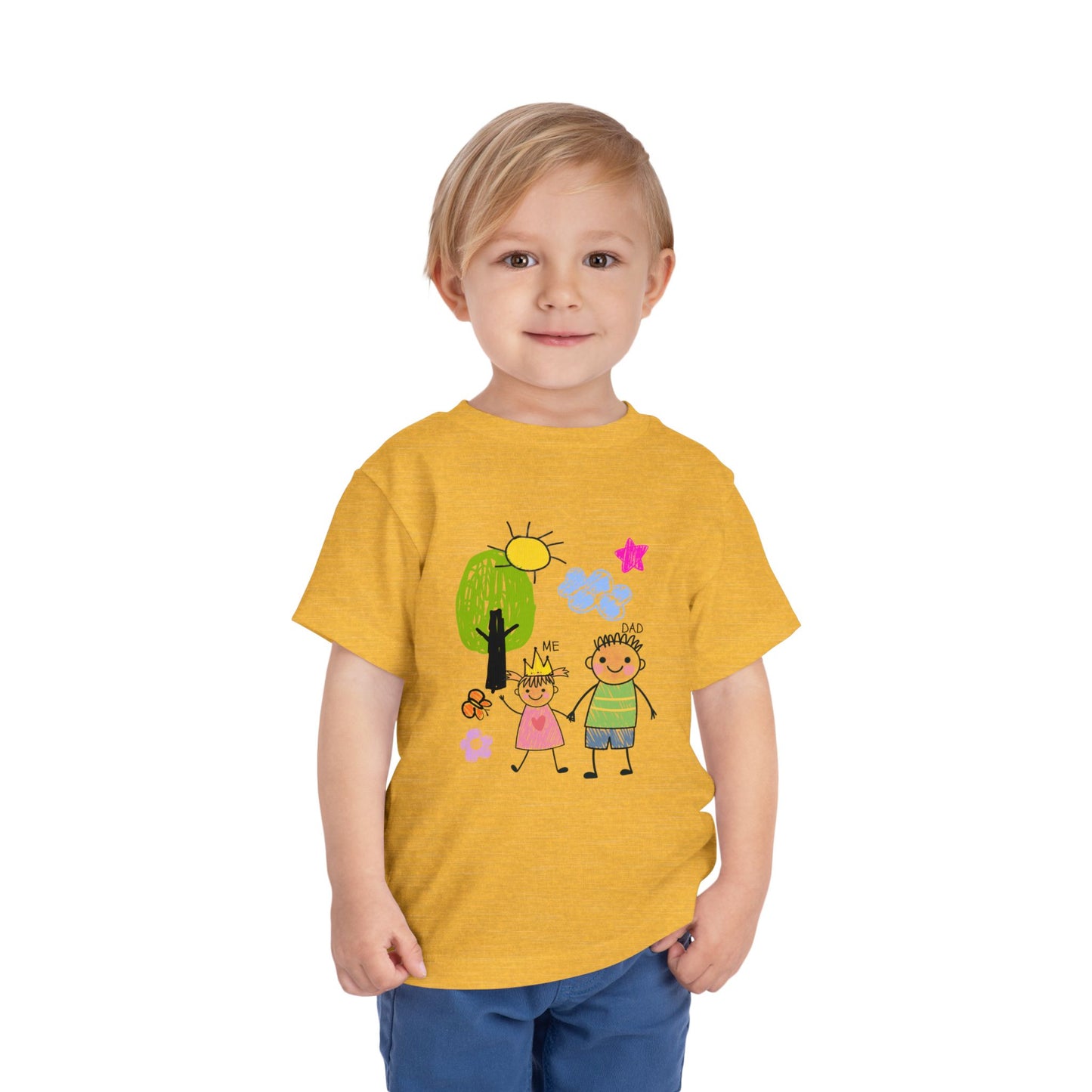 Toddler Tee — Cute Hand-Drawn 'Me & Dad' Family Shirt for Kids
