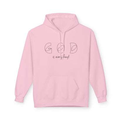 God Is Everything Minimal Faith Hoodie — Inspirational Christian Pullover