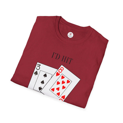 I'd Hit That Playing Cards T-Shirt — Blackjack Tee