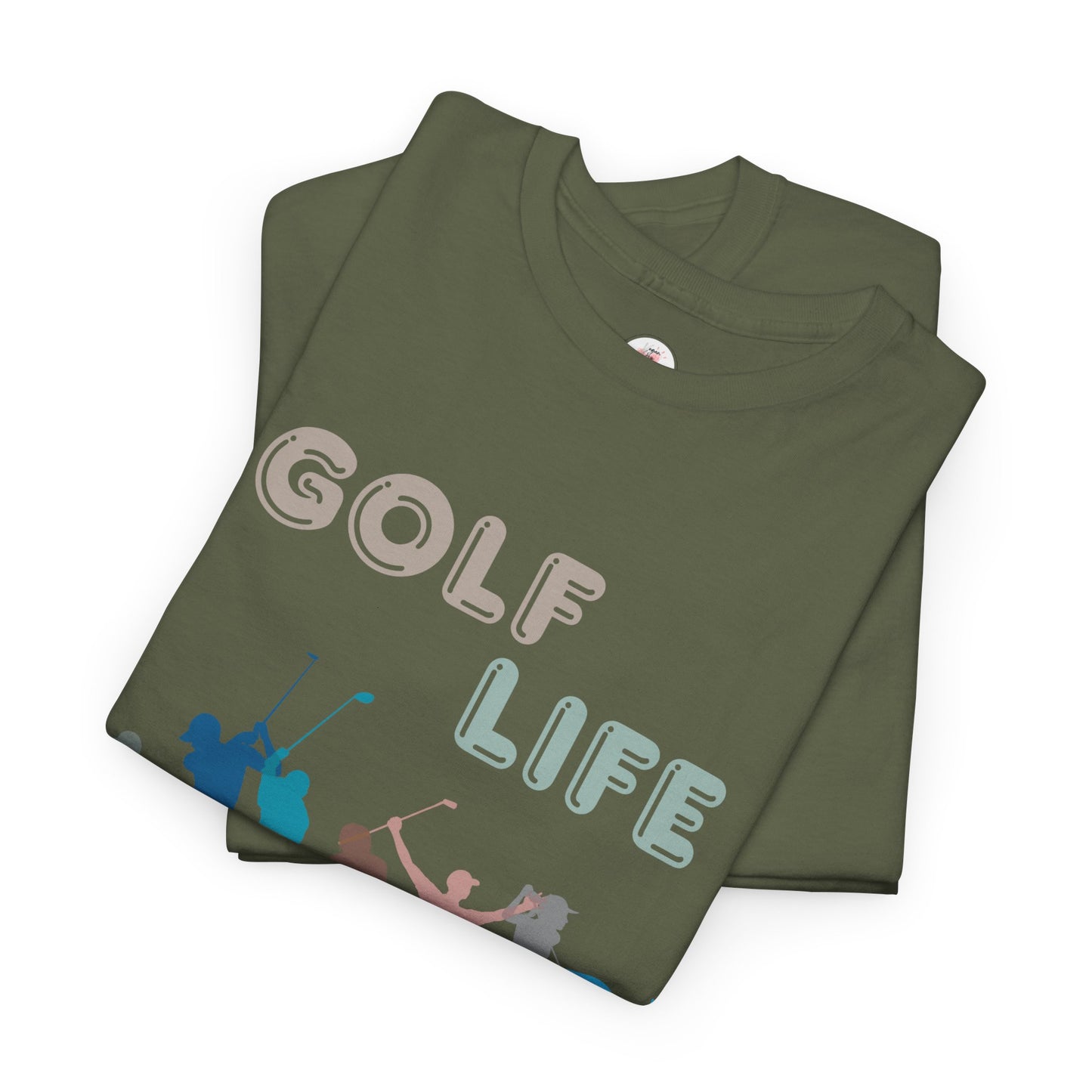 Golf Life T-Shirt — Colorful Golfer Silhouettes Tee