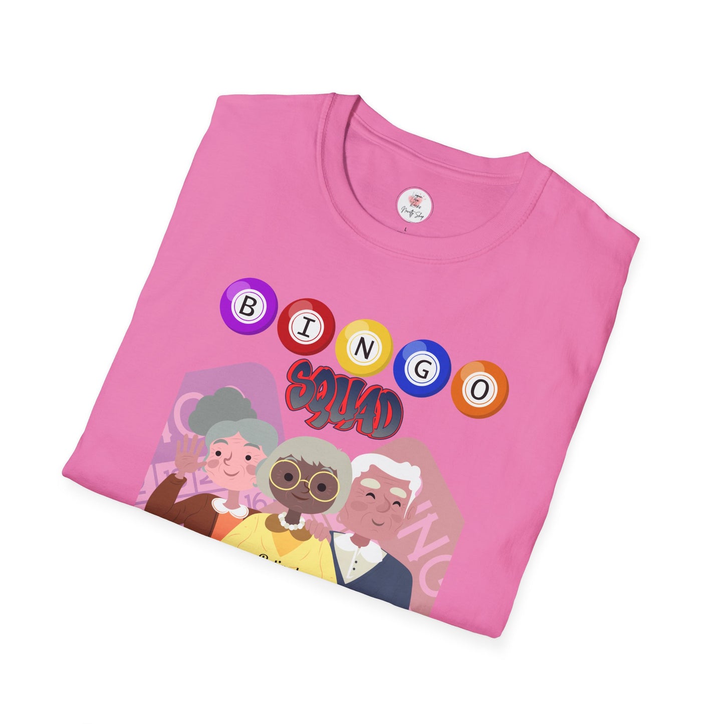 Bingo Squad T-Shirt — Cute Senior Friends Bingo Night Graphic Tee