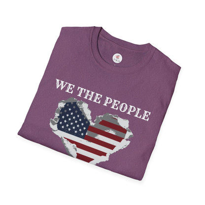 We The People T-Shirt — American Flag Heart, 250 Years of Freedom Patriotic Tee