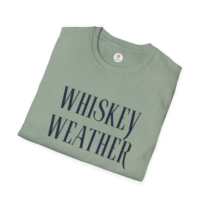 Whiskey Weather T-Shirt – Vintage Script Fall Drinking Tee