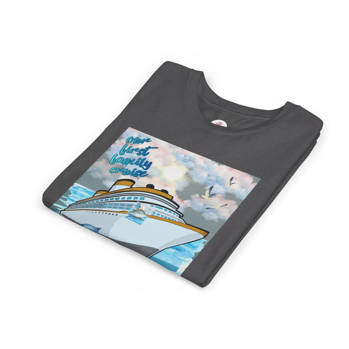 Cruise Ship Tee — "Our First Family Cruise" Youth T-Shirt