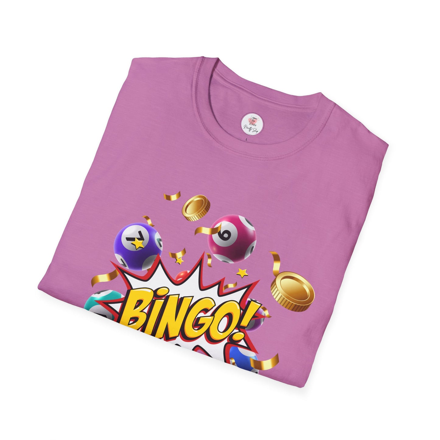 Bingo Balls Graphic T-Shirt — "BINGO!" Colorful Game Night Tee