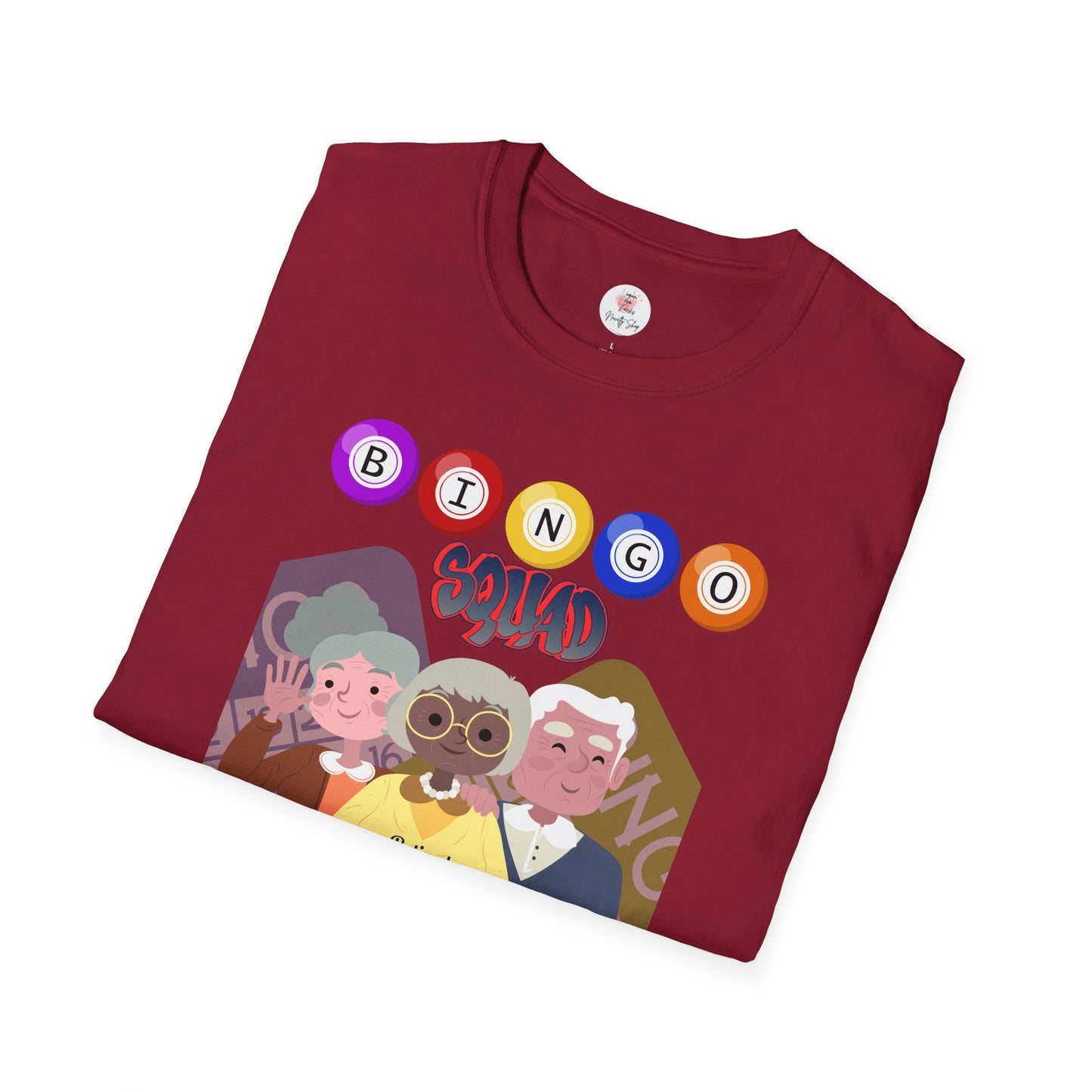 Bingo Squad T-Shirt — Cute Senior Friends Bingo Night Graphic Tee