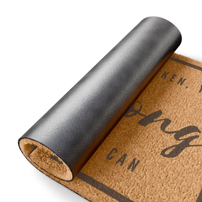 "The Doorbell Is Broken, Yell Ding Dong As Loud As You Can" Funny Welcome Doormat