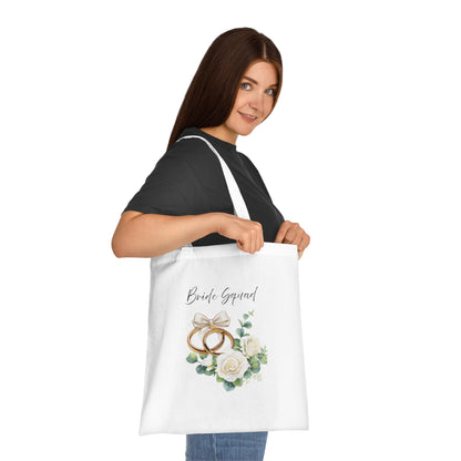 Bridal Squad - Rings & Roses Cotton Wedding Tote Bag