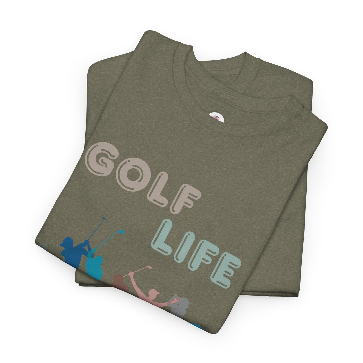 Golf Life T-Shirt — Colorful Golfer Silhouettes Tee