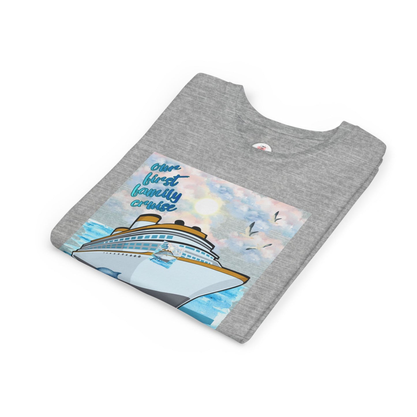 Cruise Ship Tee — "Our First Family Cruise" Youth T-Shirt
