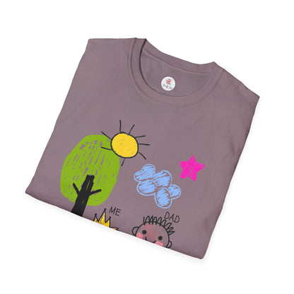 ME & DAD Kids' Handprint Father's Day T-Shirt — Cute Child Drawing Tee