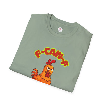 Rooster Funny Illustration T-Shirt — F-CAW-F Graphic Tee