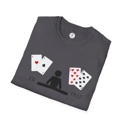 Blackjack T-Shirt — 'I'd Split That' Card Dealer Graphic Tee