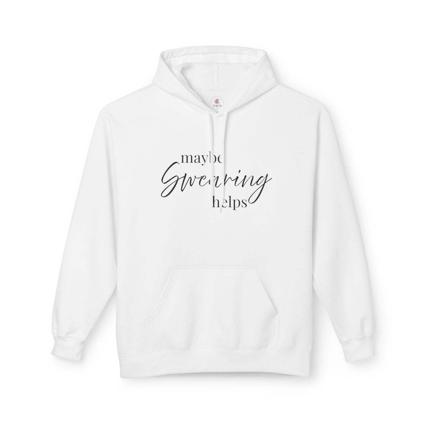 Maybe Swearing Helps Hoodie — Funny Cozy Graphic Hoodie