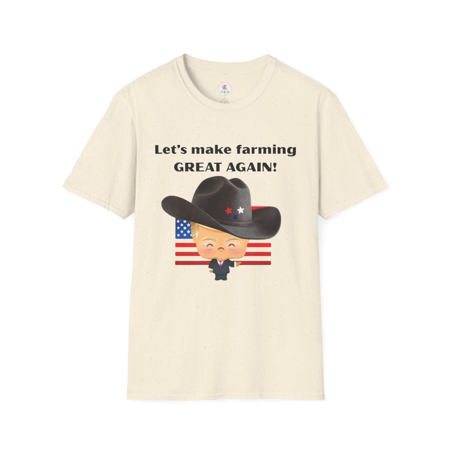 Let's Make Farming Great Again T-Shirt — Patriotic Cowboy Trump Farming Tee