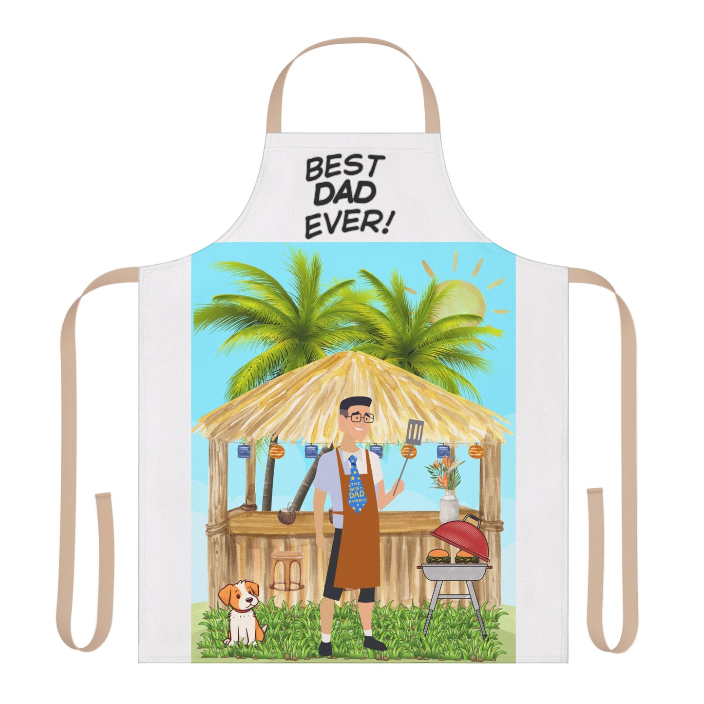 Best Dad Ever! Tropical BBQ Father's Day Apron