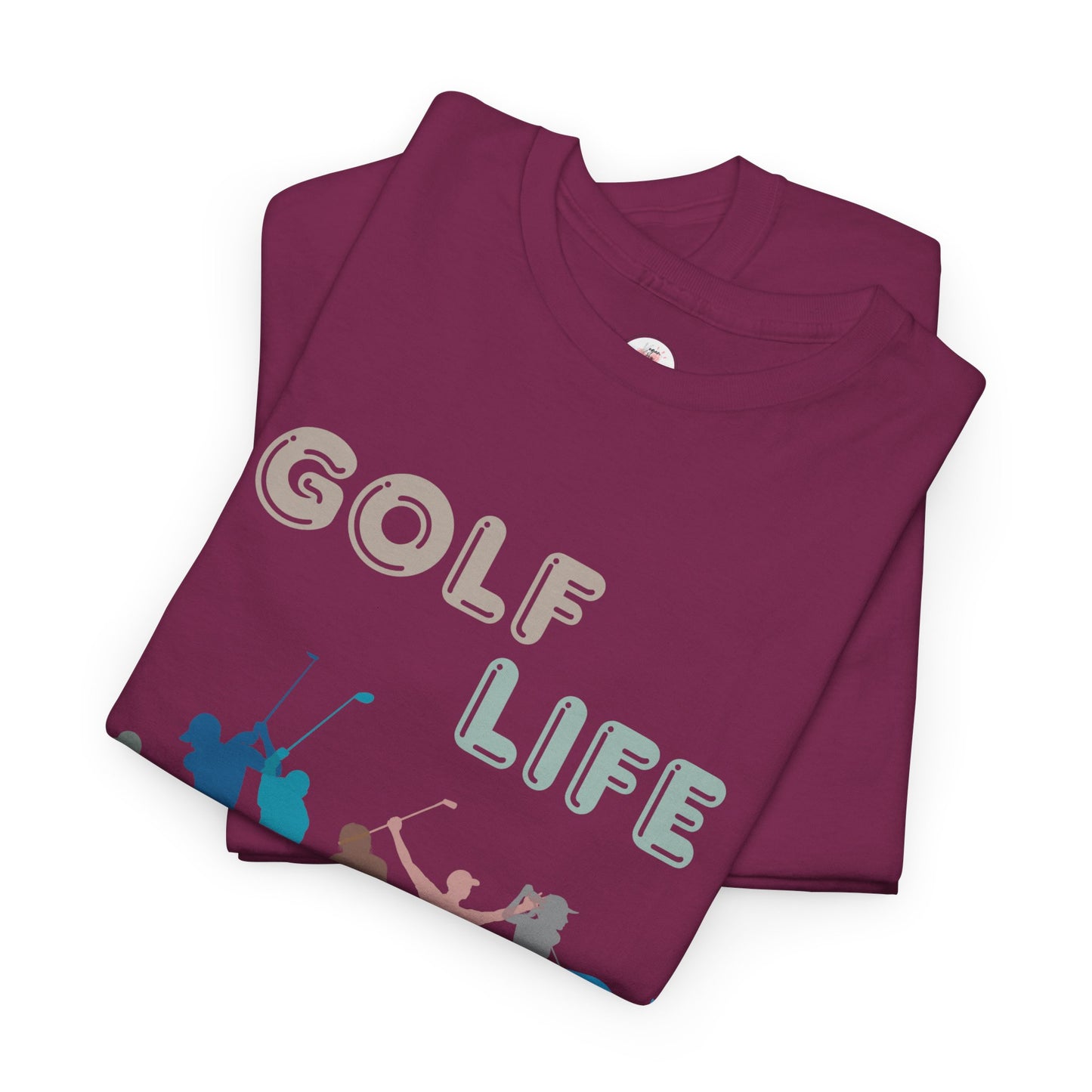 Golf Life T-Shirt — Colorful Golfer Silhouettes Tee