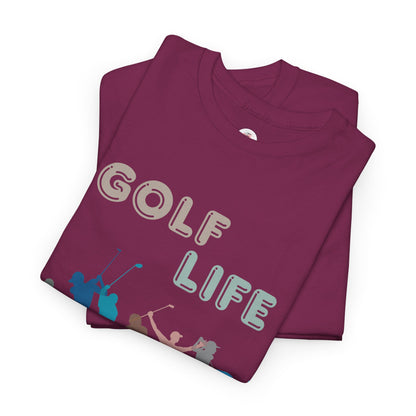 Golf Life T-Shirt — Colorful Golfer Silhouettes Tee