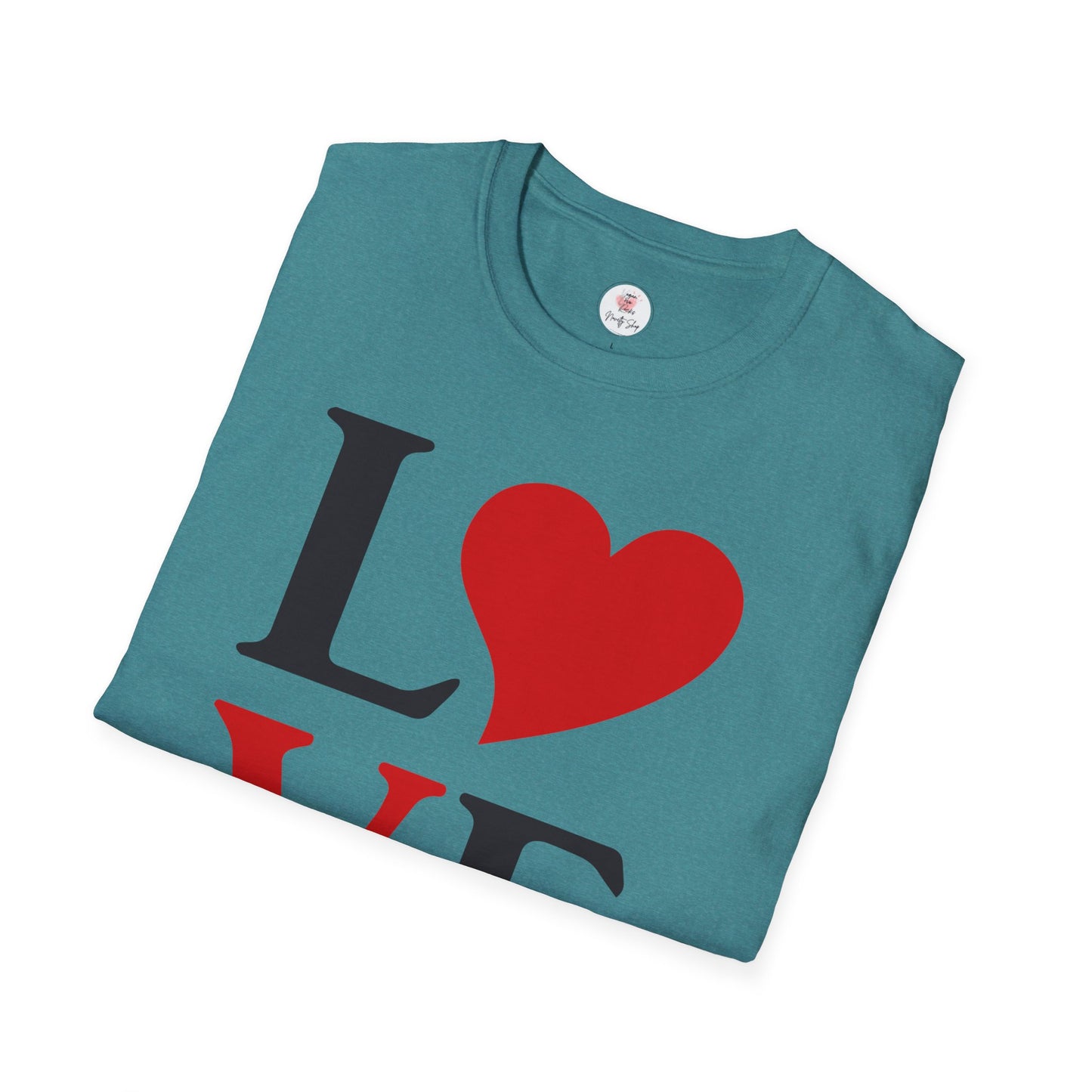 L Heart V E  T-Shirt — Classic Romance Graphic Tee