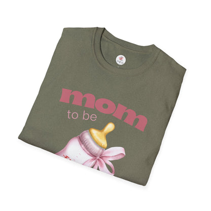 "Mom to Be" Pink Baby Bottle Pregnancy Announcement Tee