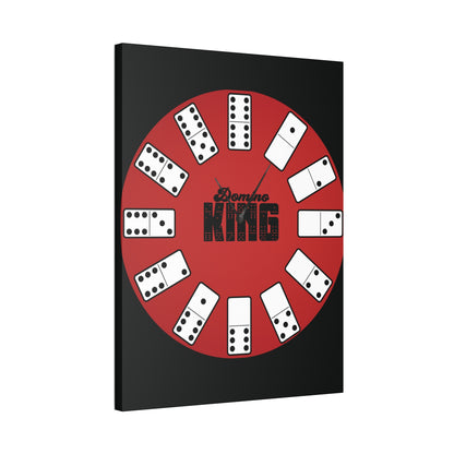 Game Room Decor - Domino King Canvas Wall Clock  — Stretched 1.5"