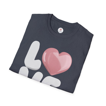 L - Heart - V - E   Graphic T-Shirt — Cute Pink Heart "LOVE" Tee for Valentine’s Day