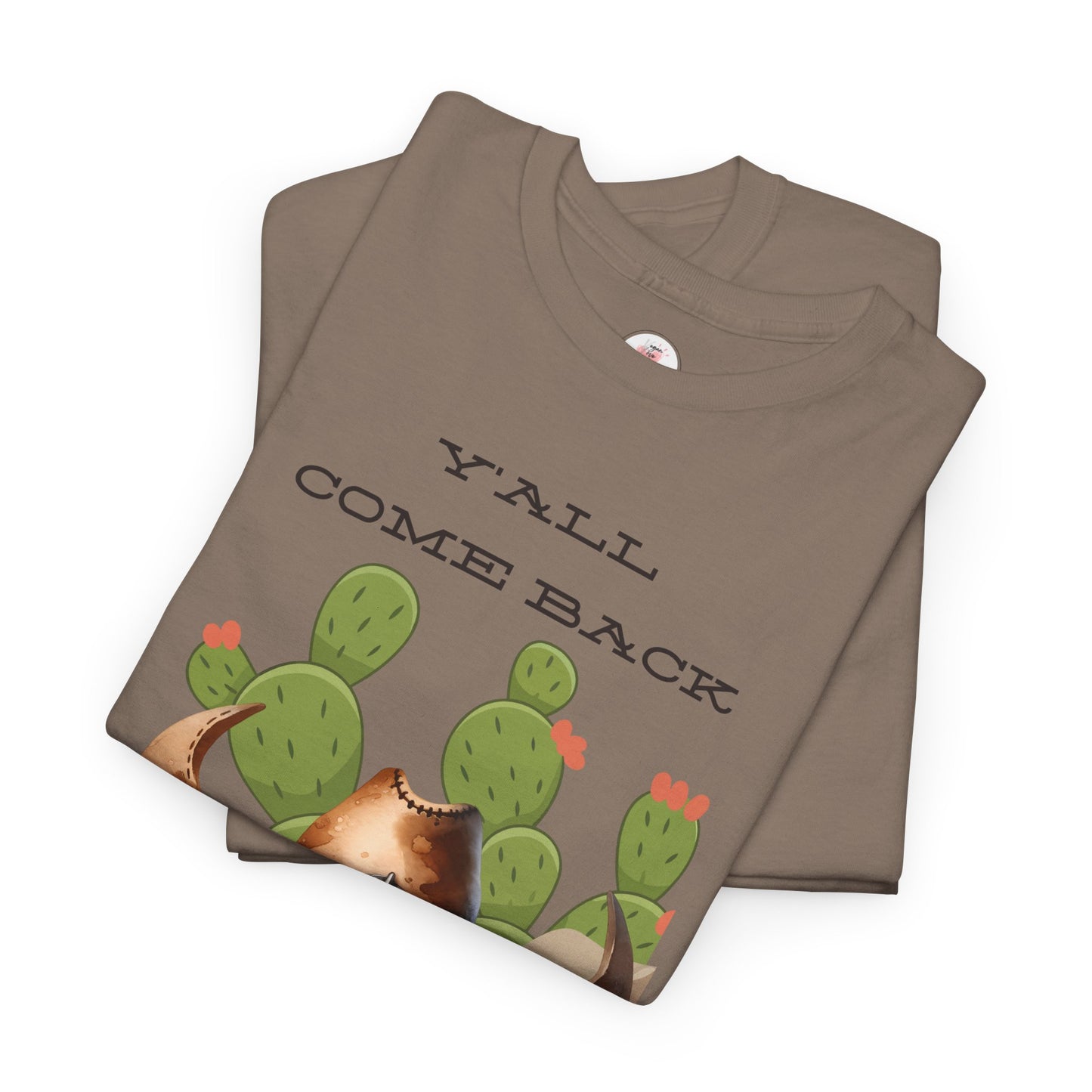Cowboy Gnome T‑Shirt – "Y'all Come Back" Western Cactus Graphic Tee