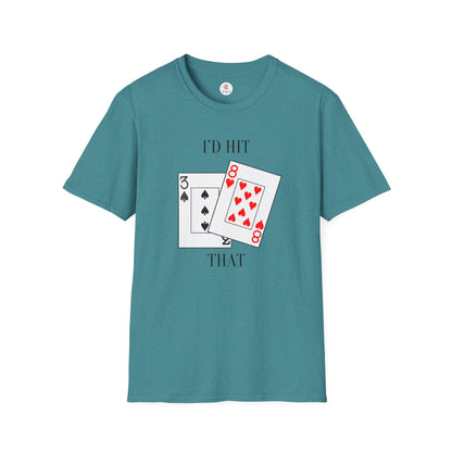 I'd Hit That Playing Cards T-Shirt — Blackjack Tee