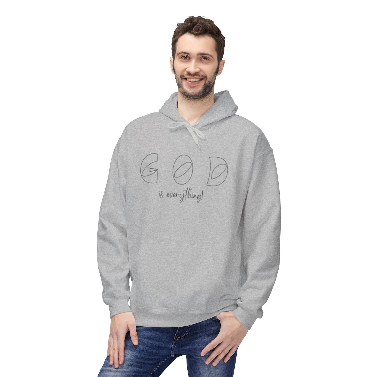 God Is Everything Minimal Faith Hoodie — Inspirational Christian Pullover
