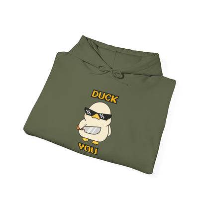 Hoodie — 'Duck You' Funny Cool Sunglasses Duck Graphic Pullover
