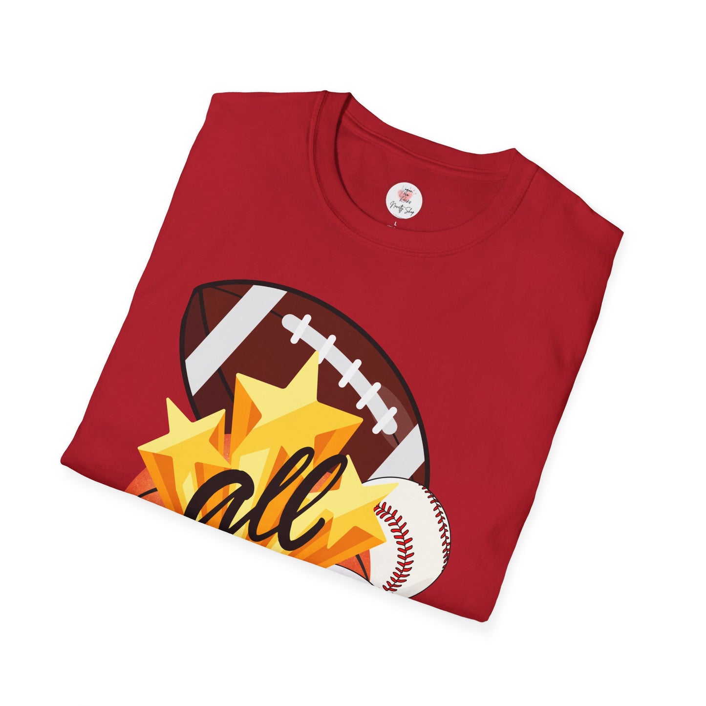 All Sports Graphic T-Shirt — Multi-Sport Soccer Basketball Football Baseball Design