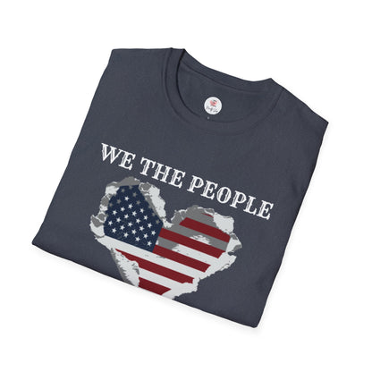 We The People T-Shirt — American Flag Heart, 250 Years of Freedom Patriotic Tee