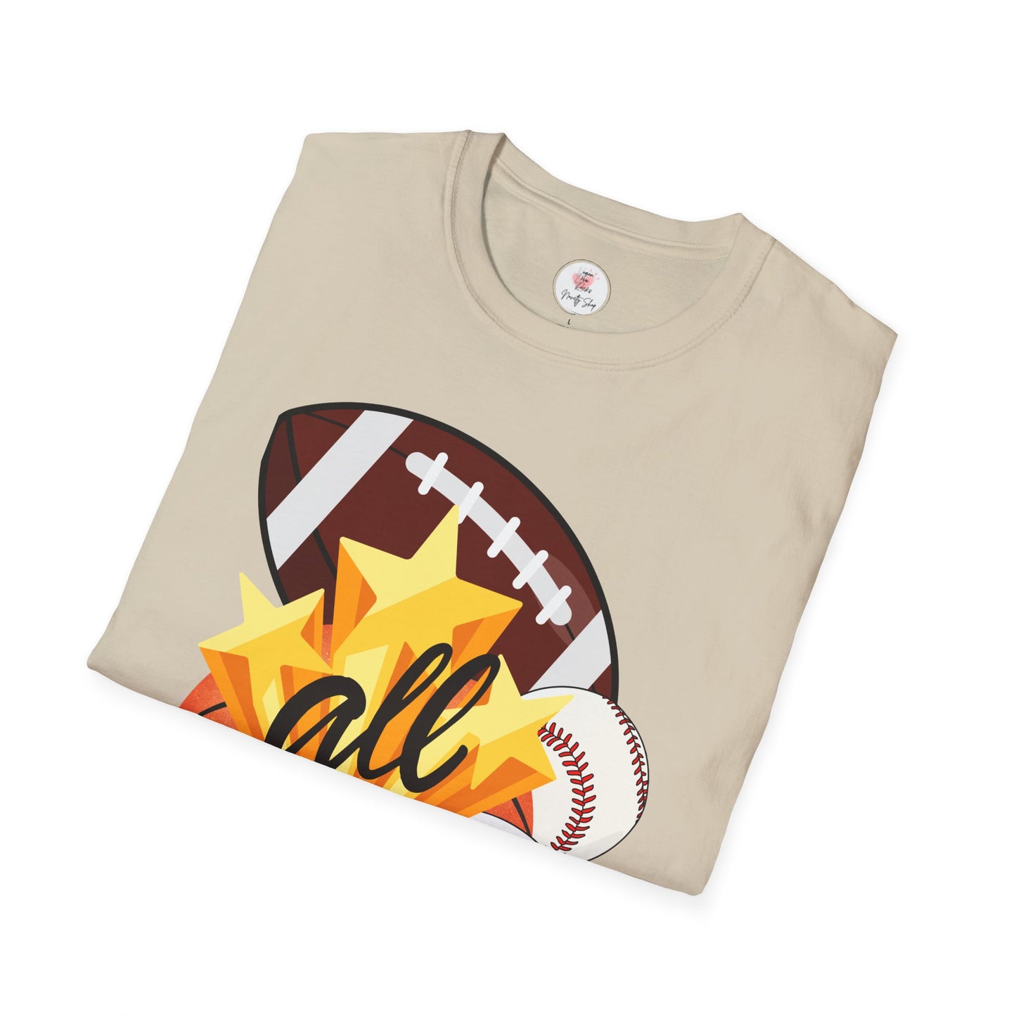All Sports Graphic T-Shirt — Multi-Sport Soccer Basketball Football Baseball Design