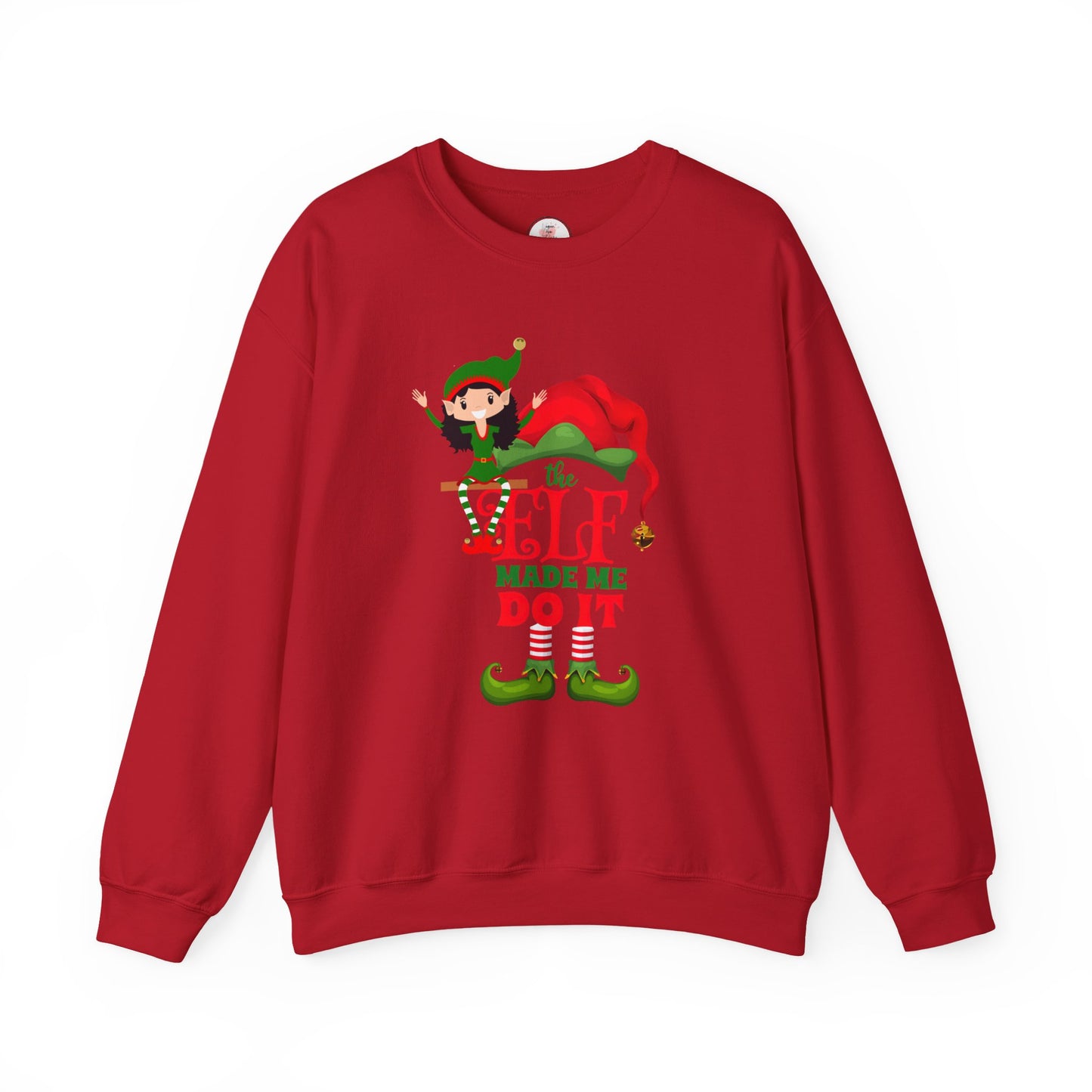 Holiday Crewneck Sweatshirt - 'The Elf Made Me Do It'