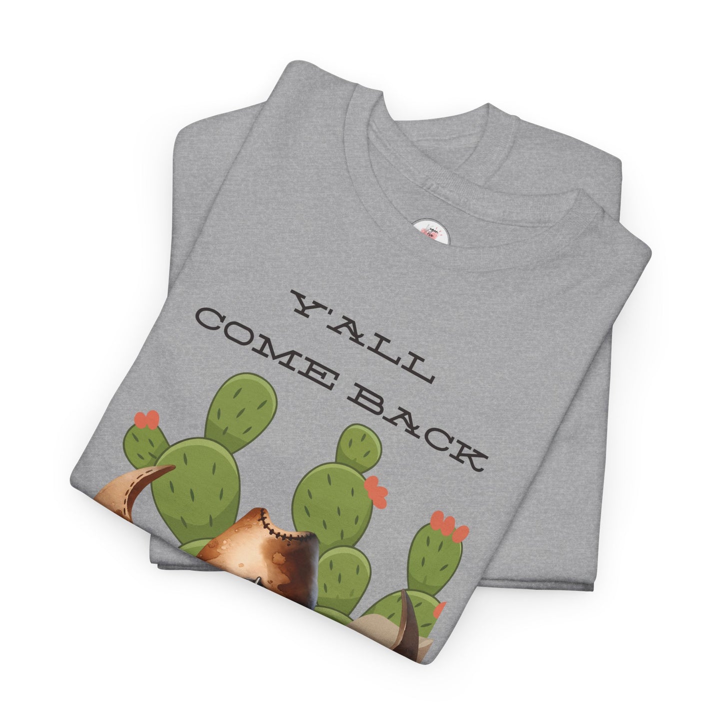 Cowboy Gnome T‑Shirt – "Y'all Come Back" Western Cactus Graphic Tee