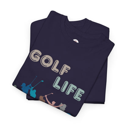 Golf Life T-Shirt — Colorful Golfer Silhouettes Tee