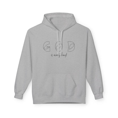 God Is Everything Minimal Faith Hoodie — Inspirational Christian Pullover