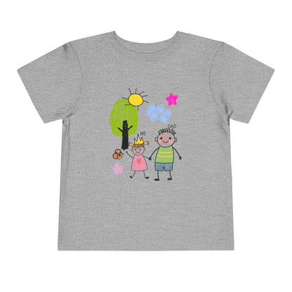 Toddler Tee — Cute Hand-Drawn 'Me & Dad' Family Shirt for Kids