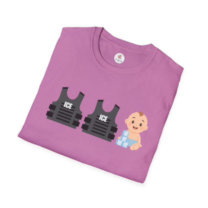 Funny ICE, ICE, Baby Graphic T-Shirt – Immigration Humor Tee