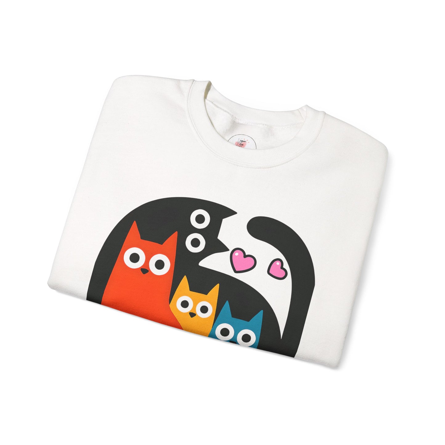 Colorful Cat Lovers Artsy Sweatshirt